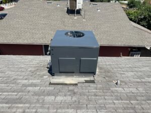 New air conditioner rooftop installation Fresno